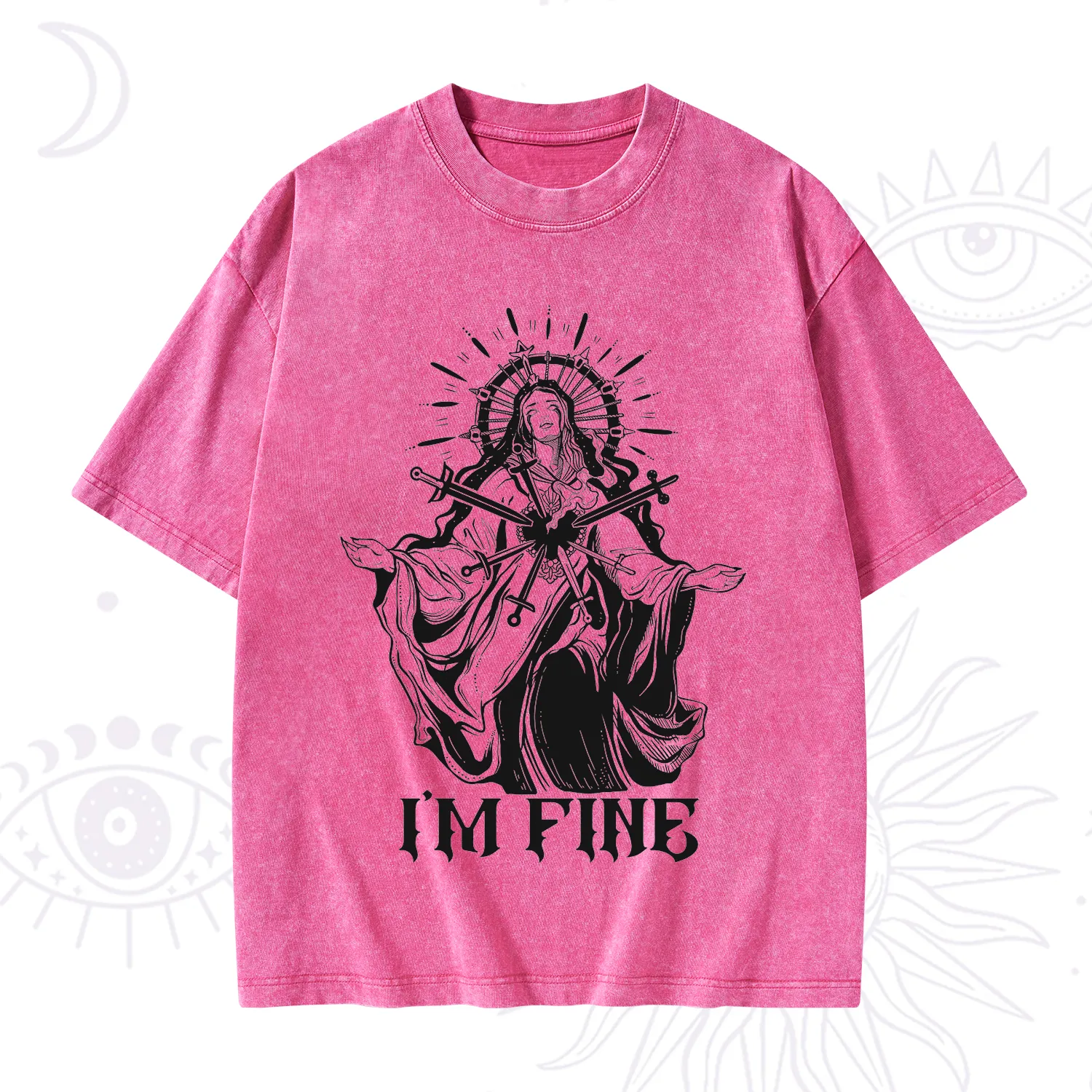 Purplehecate I'm Fine Washed T-Shirt