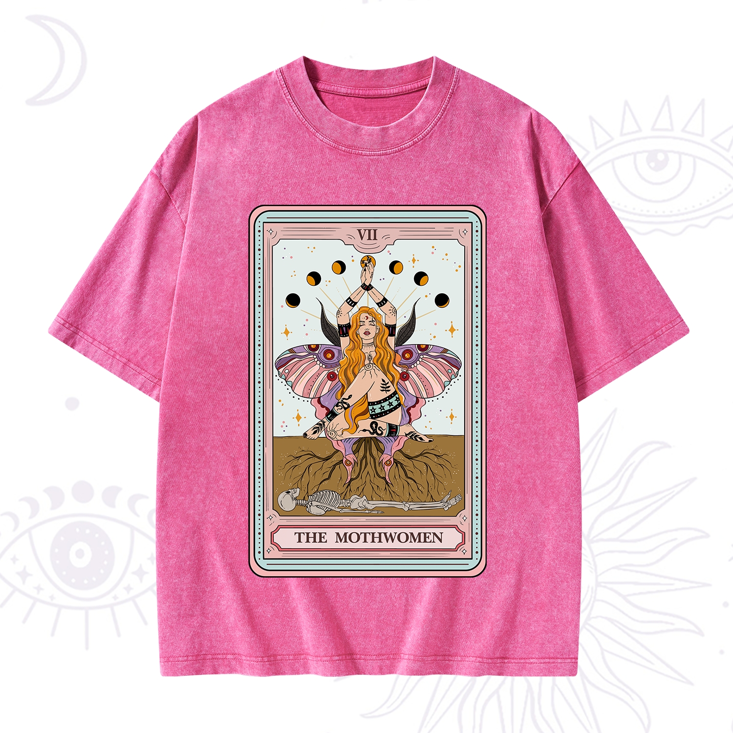 Purplehecate The Mothwomen Tarot Card Washed T-Shirt