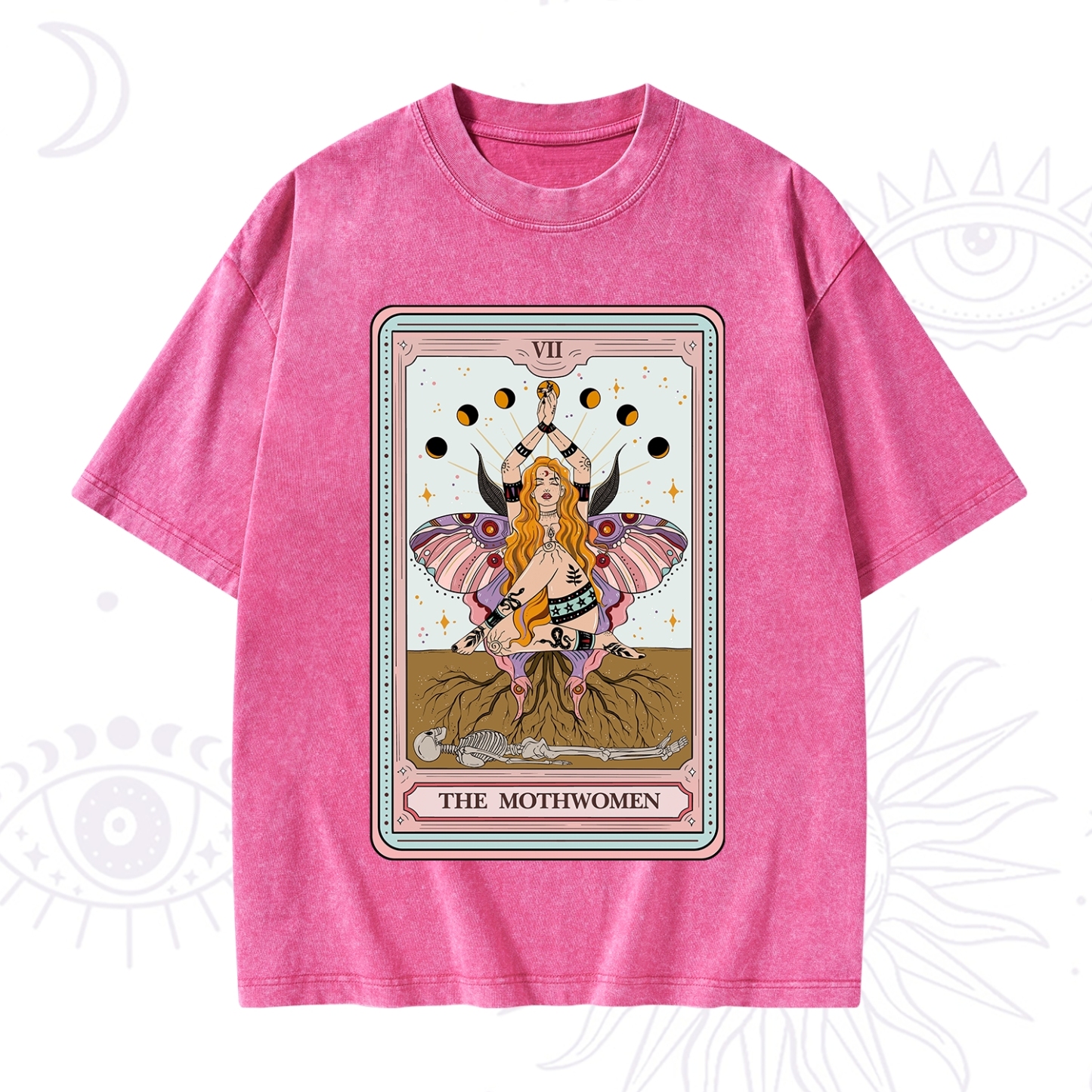 Purplehecate The Mothwomen Tarot Card Washed T-Shirt