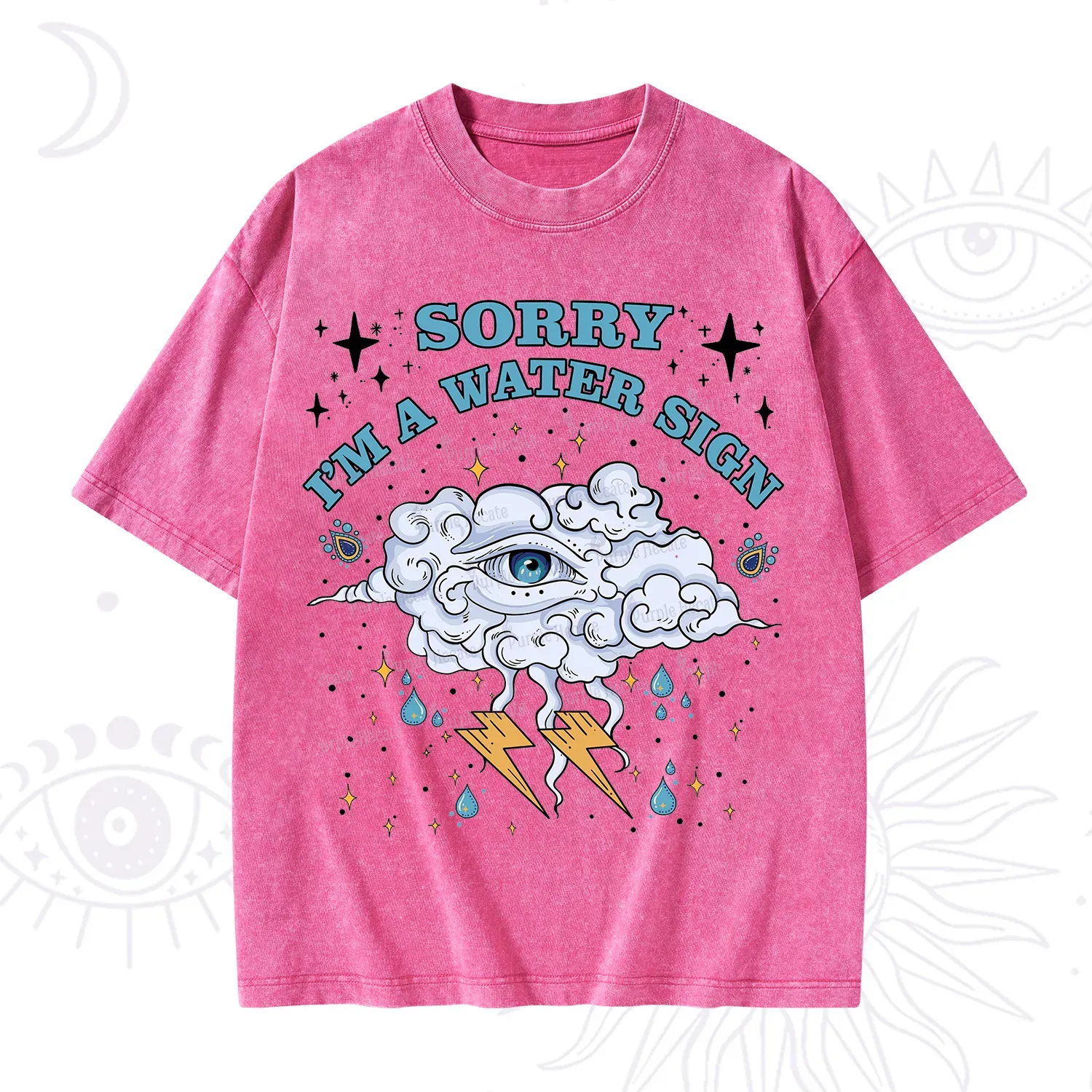 Purplehecate Sorry I'm A Water Sign Washed T-Shirt