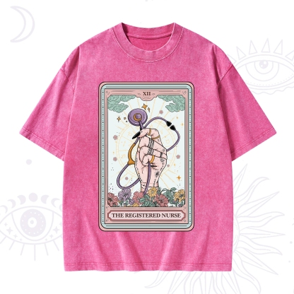 Purplehecate The Registered Nurse Tarot Card Washed T-Shirt