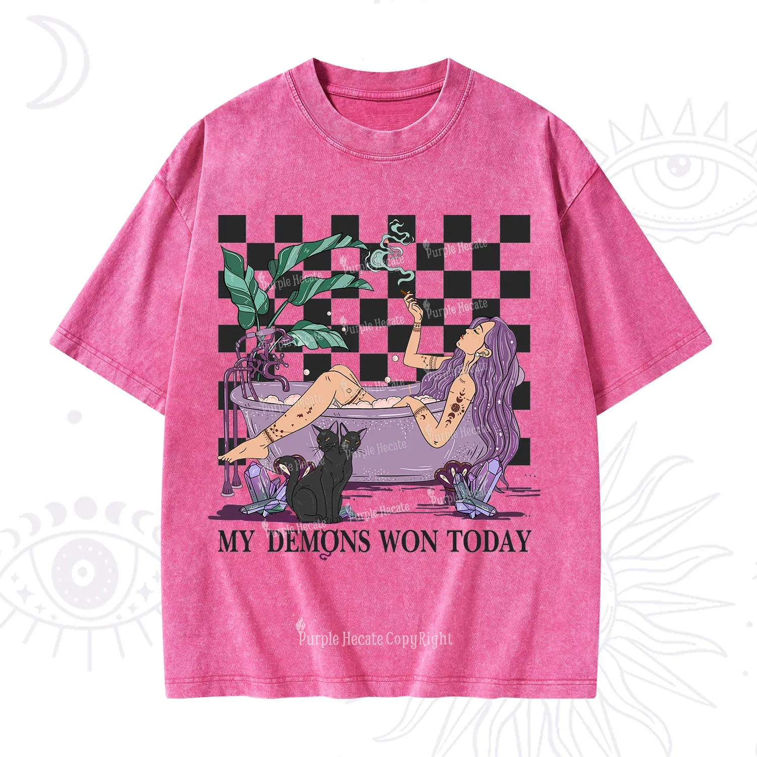 Purplehecate My Demons Won Today Washed T-Shirt