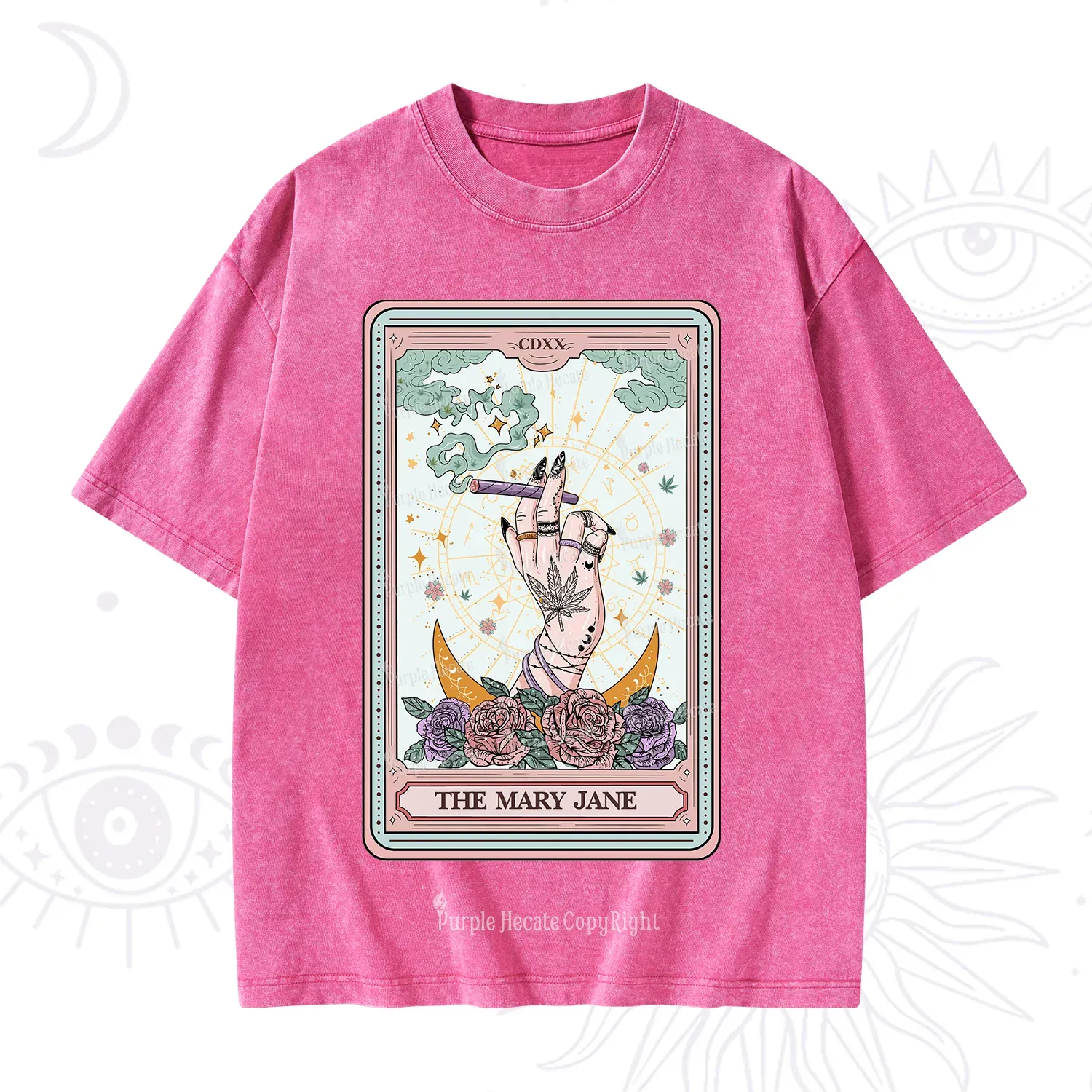 Purplehecate The Mary Jane Tarot Washed T-Shirt