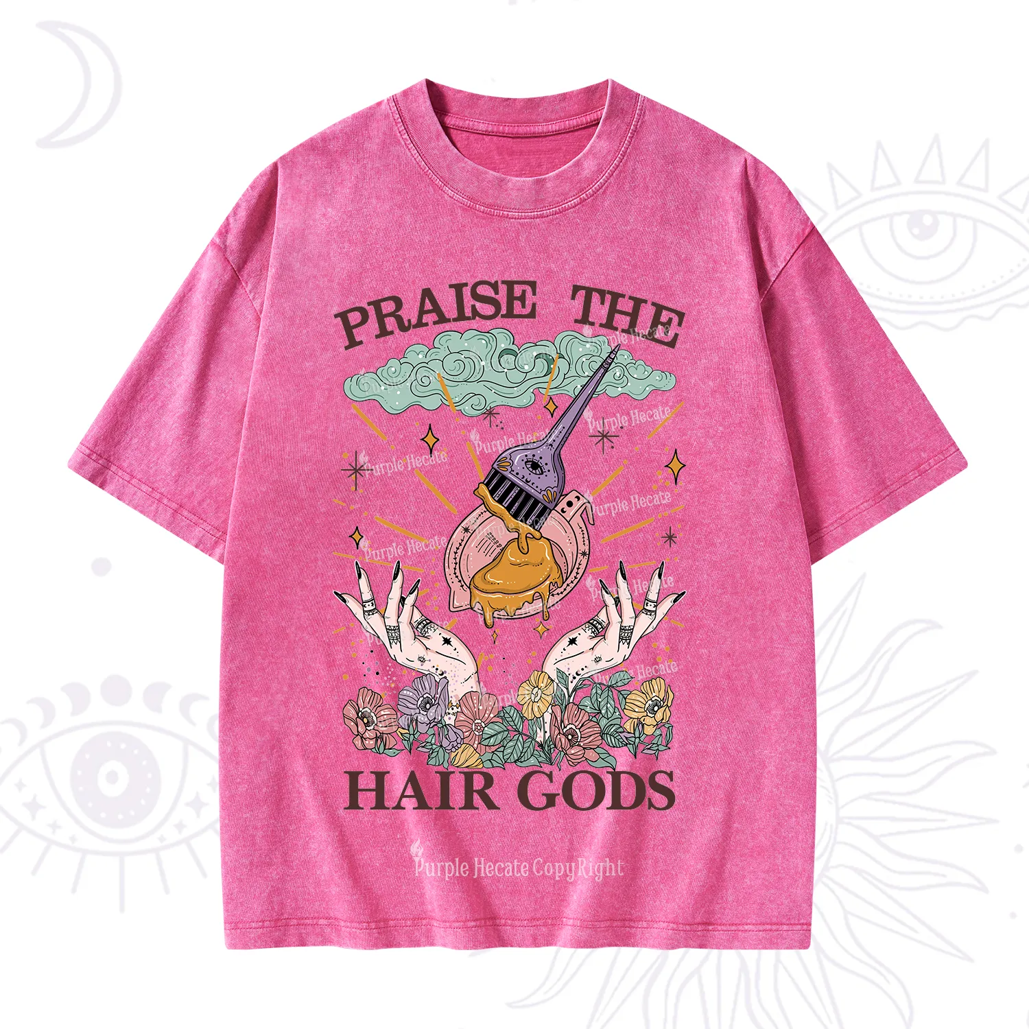 Purplehecate Praise The Hair Gods Washed T-Shirt