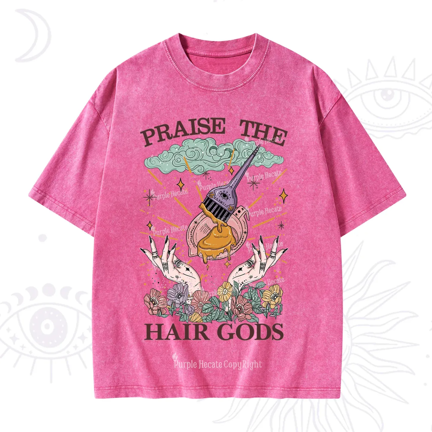 Purplehecate Praise The Hair Gods Washed T-Shirt
