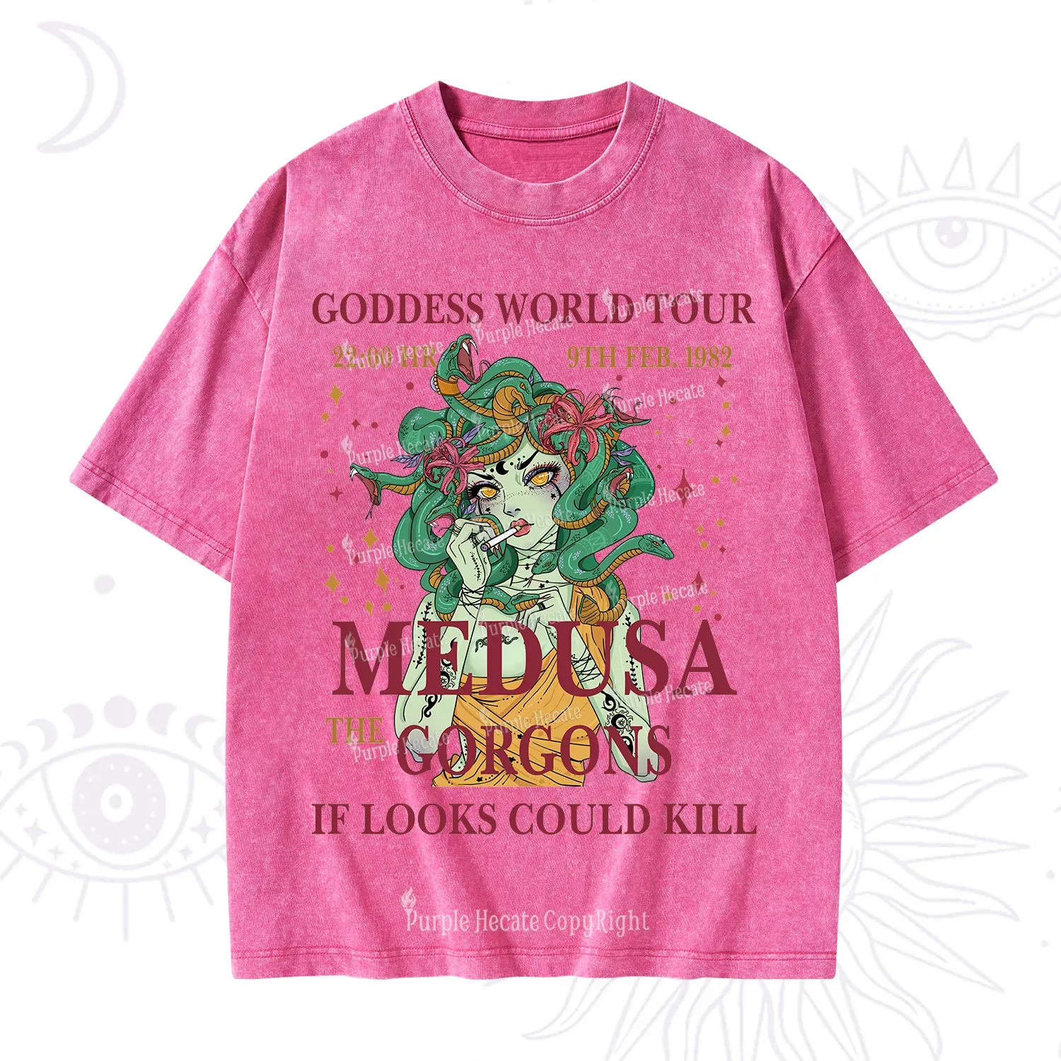 Purplehecate Medusa The Gorgons Washed T-Shirt