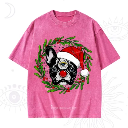 Purplehecate Like A Boss Christmas Washed T-Shirt