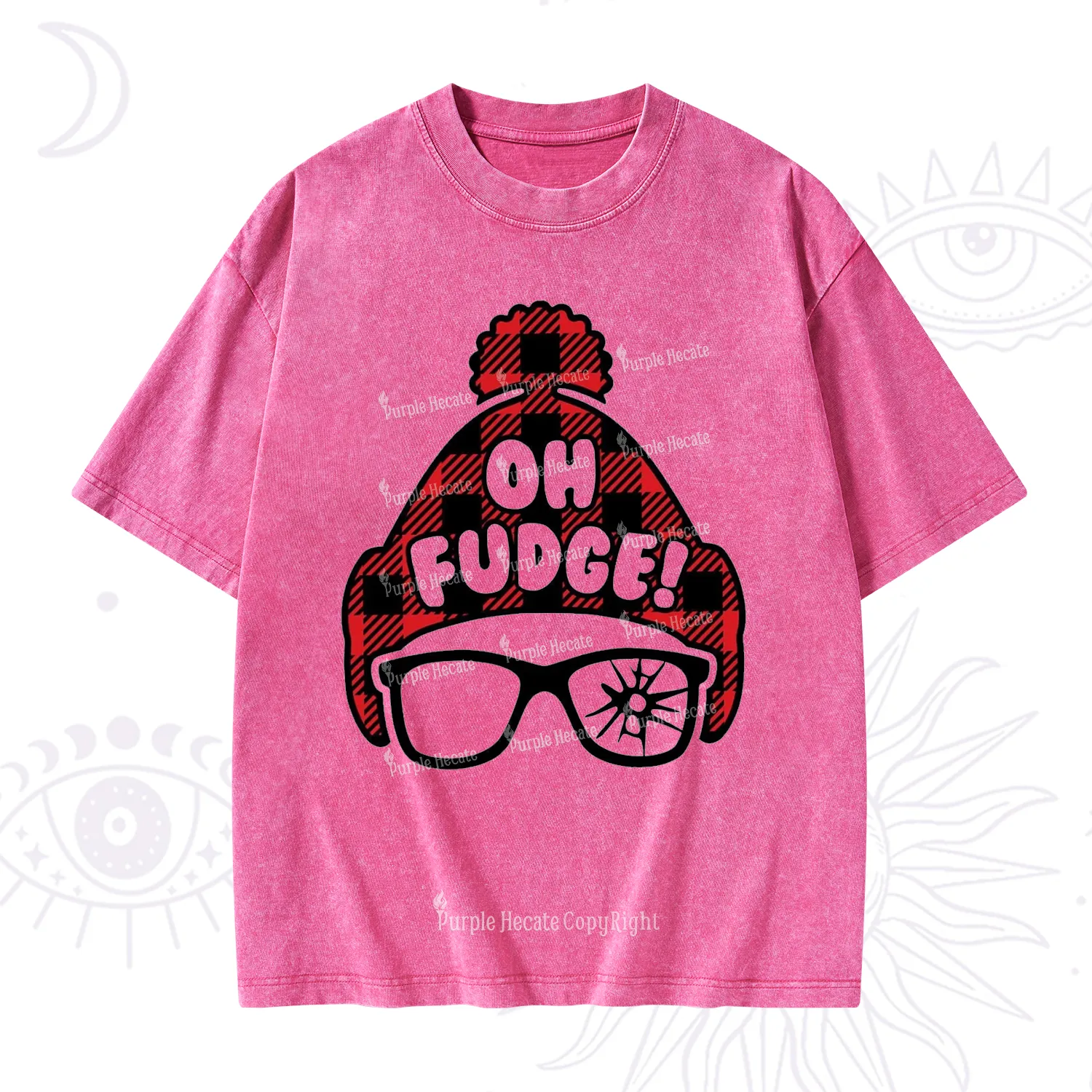 Purplehecate Oh Fudge Christmas Washed T-Shirt