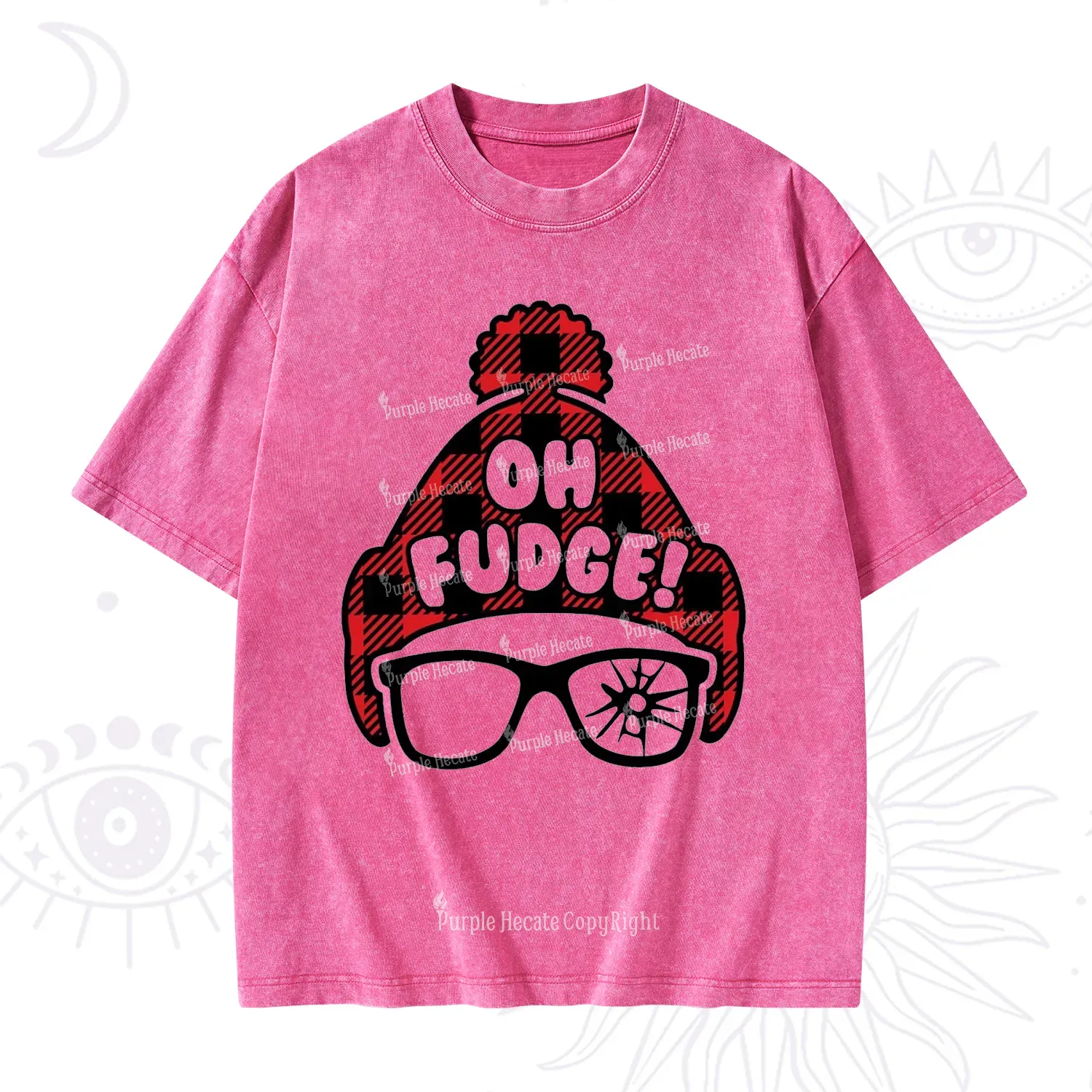 Purplehecate Oh Fudge Christmas Washed T-Shirt