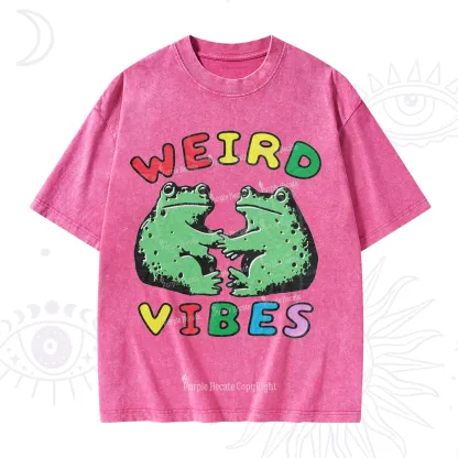 Purplehecate Weird Frog Vibes Washed T-Shirt