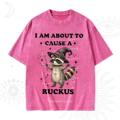 Purplehecate I Am About To Cause A Ruckus Washed T-Shirt