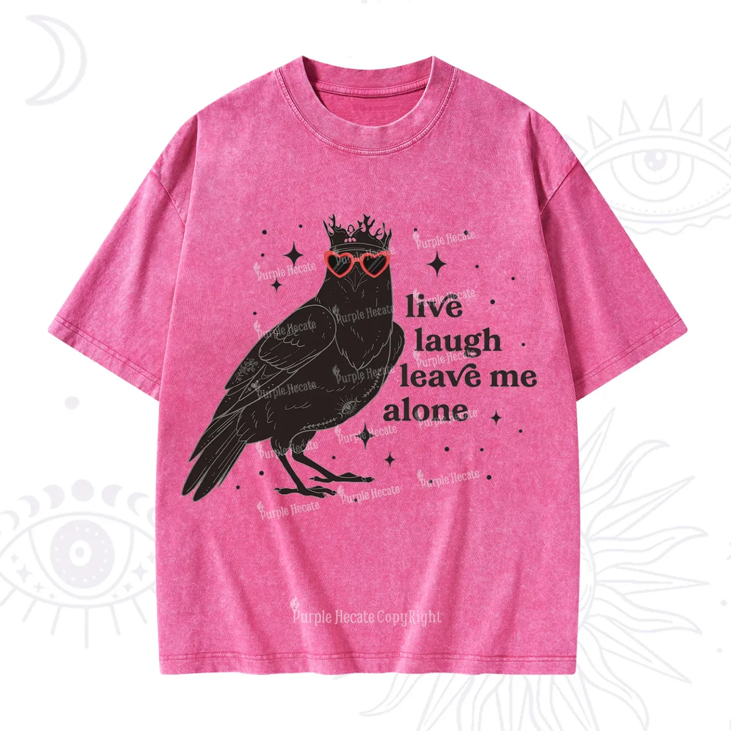 Purplehecate Live Laugh Leave Me Alone Washed T-Shirt