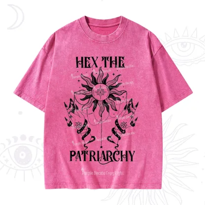 Purplehecate Hex The Patriarchy Washed T-Shirt