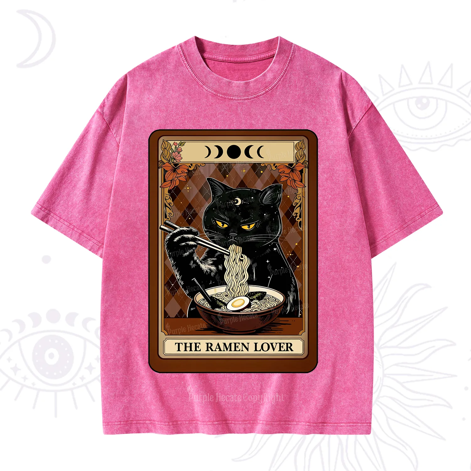 Purplehecate The Ramen Lover Tarot Washed T-Shirt