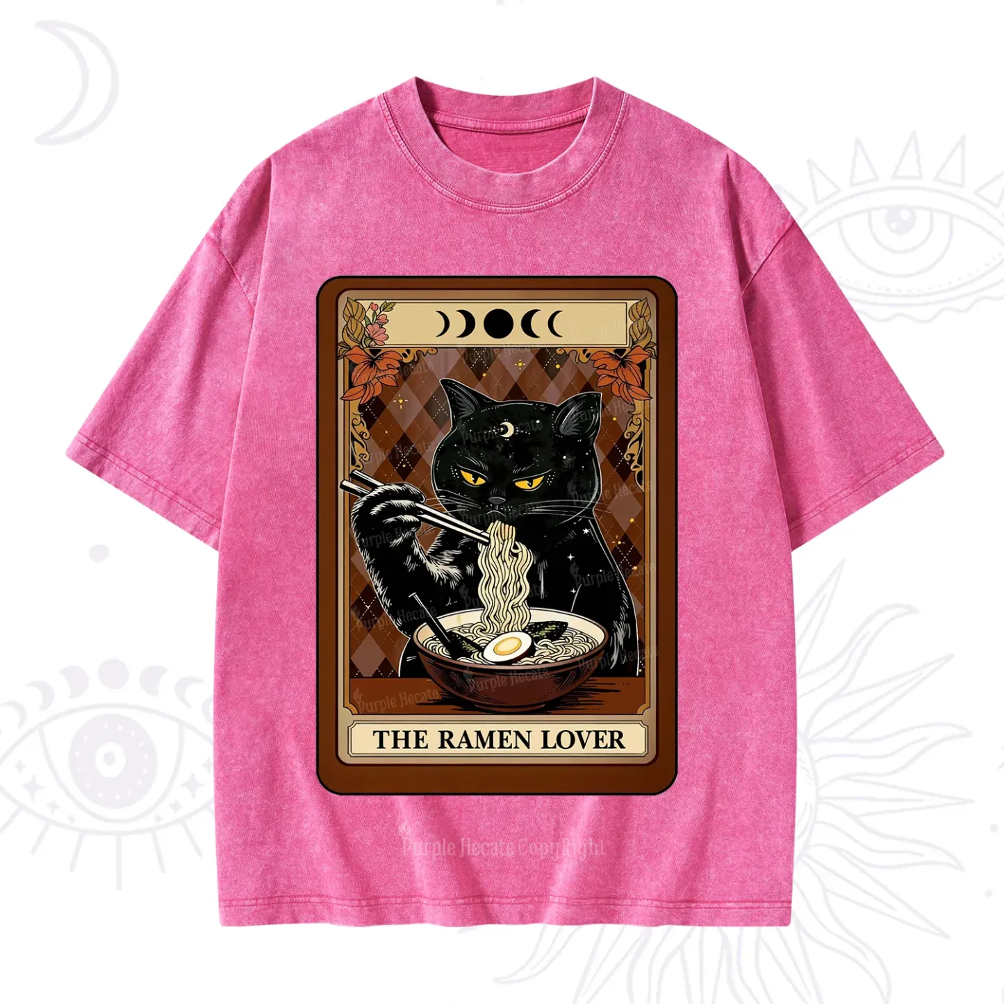 Purplehecate The Ramen Lover Tarot Washed T-Shirt