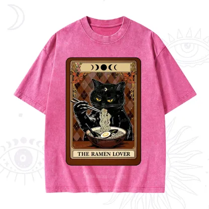 Purplehecate The Ramen Lover Tarot Washed T-Shirt