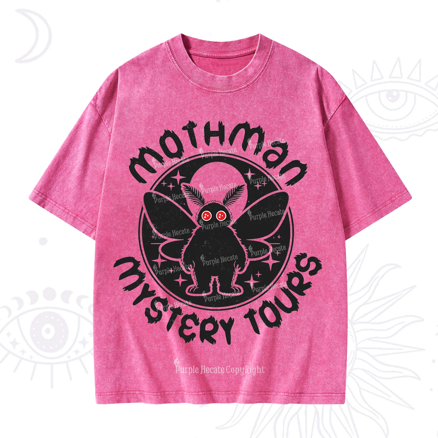 Purplehecate Mothman Mystery Tours Washed T-Shirt