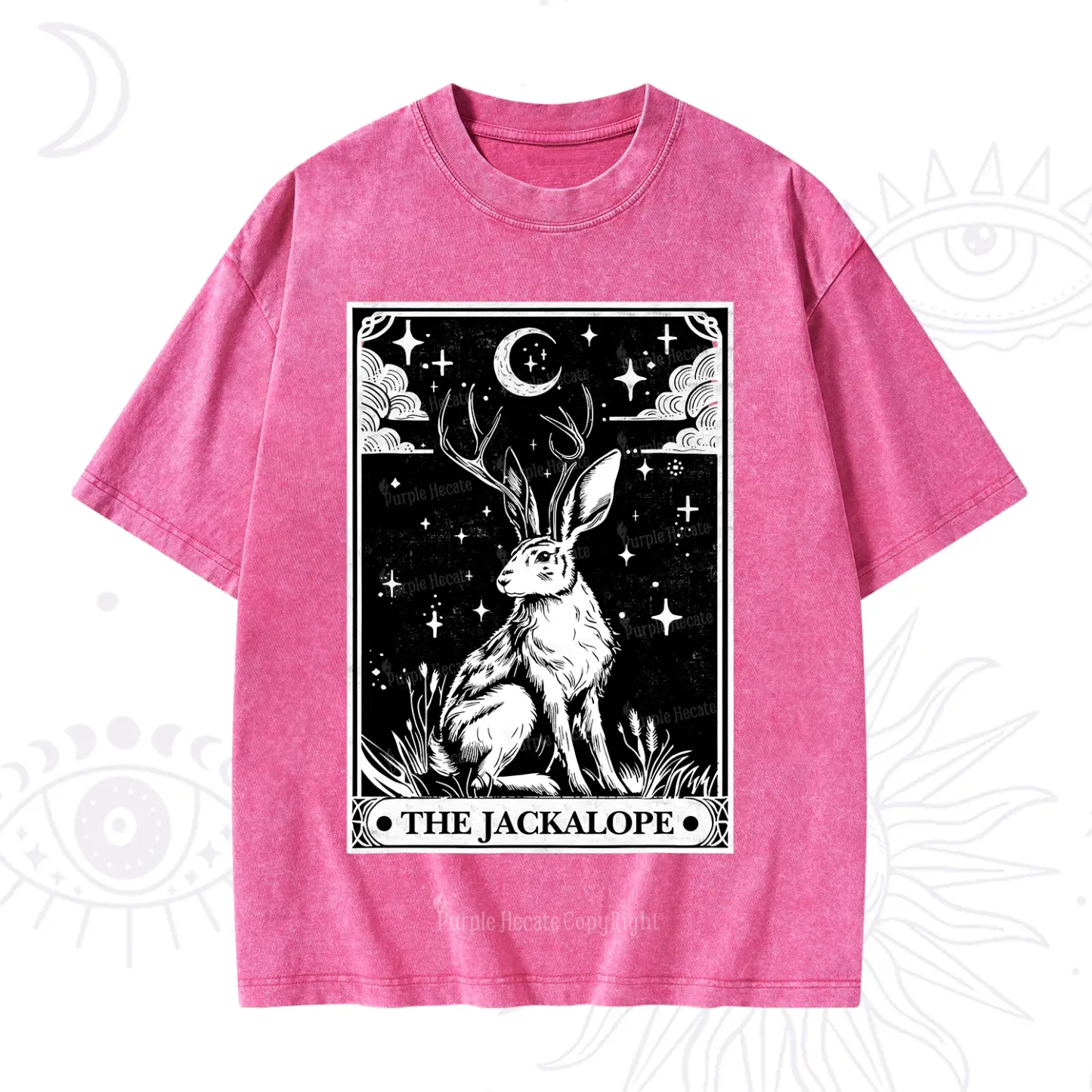 Purplehecate The Jackalope Tarot Washed T-Shirt