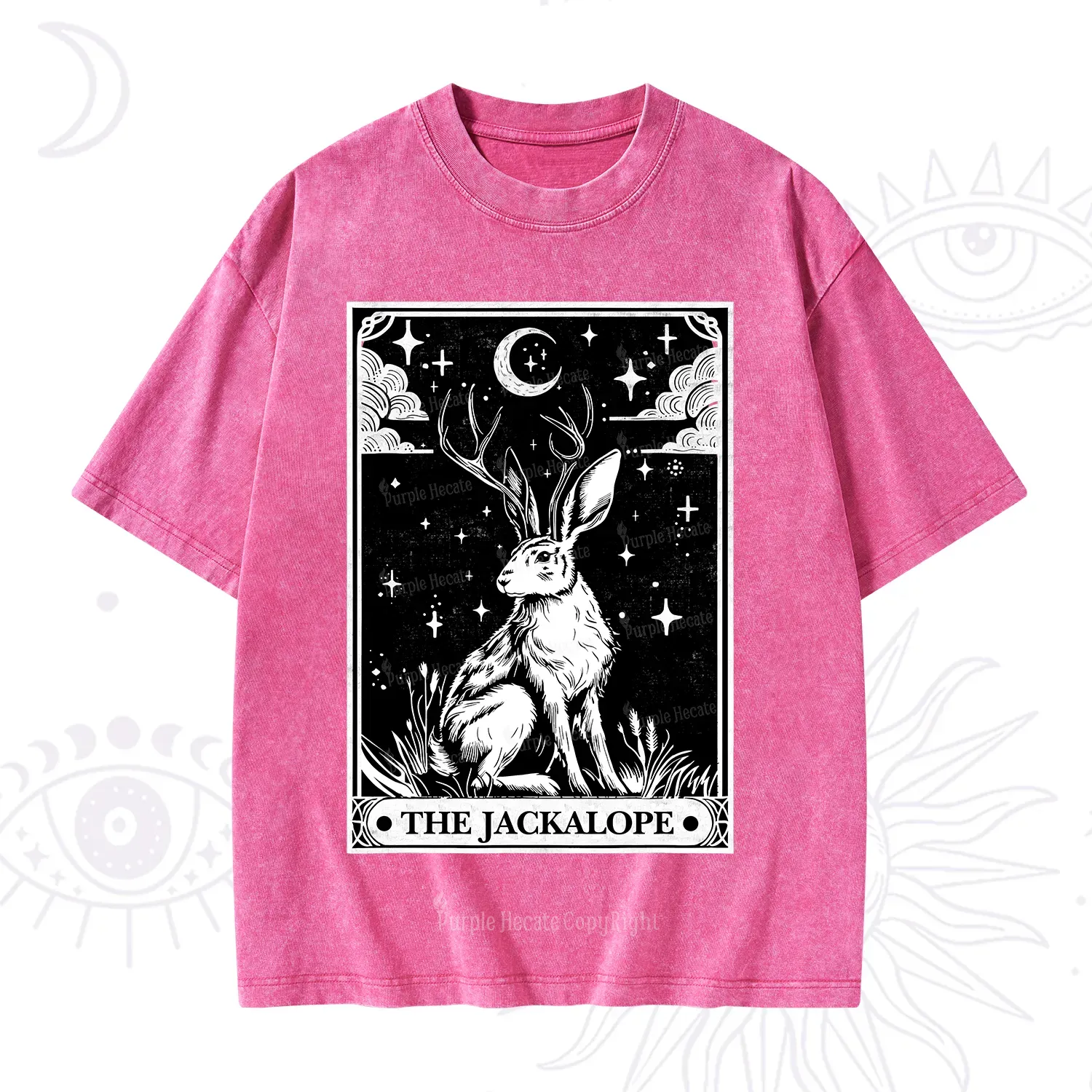 Purplehecate The Jackalope Tarot Washed T-Shirt