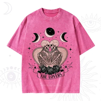 Purplehecate The Lovers of Skeletons Washed T-Shirt