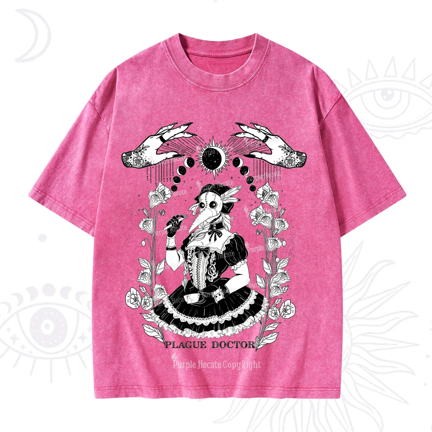 Purplehecate Plague Doctor Washed T-Shirt