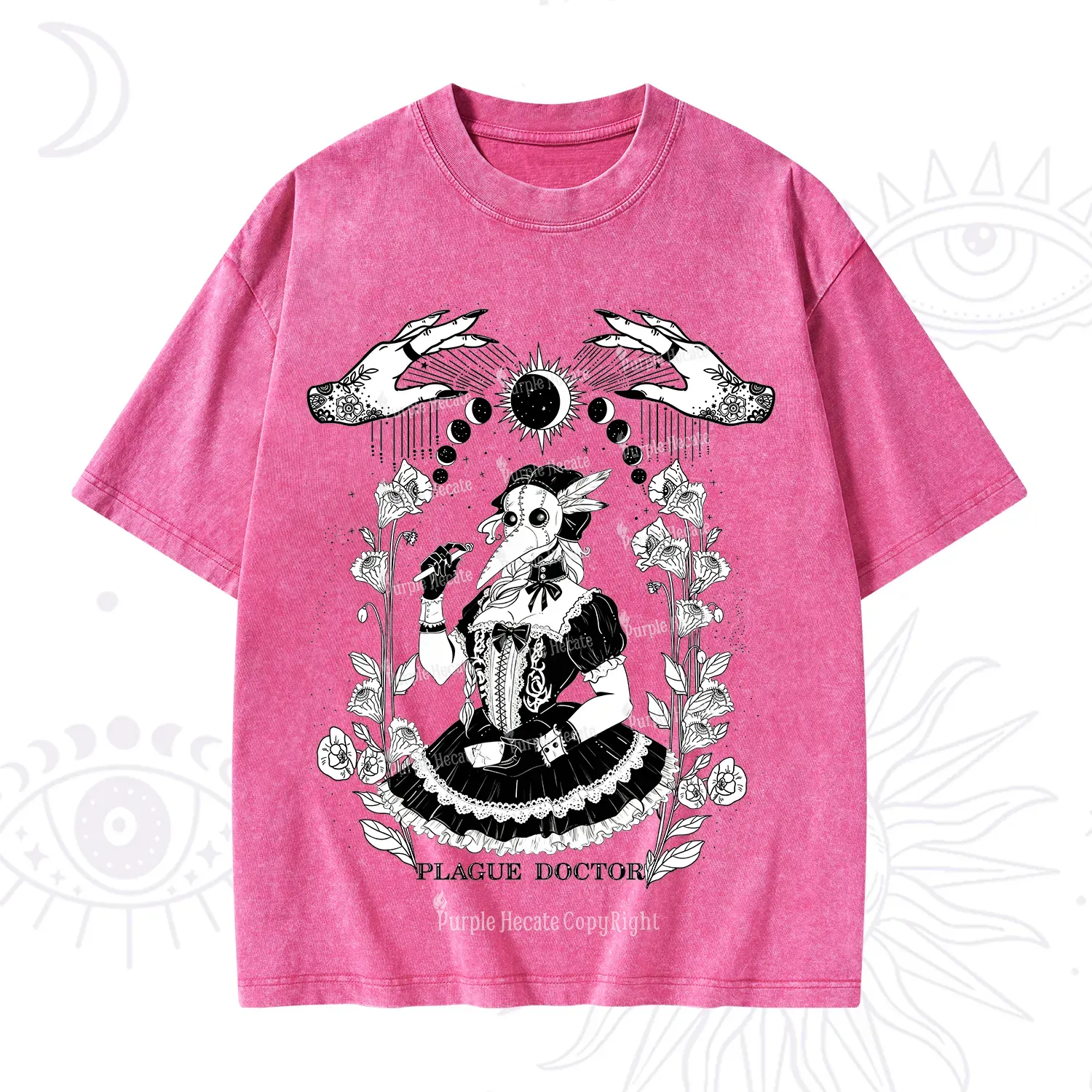 Purplehecate Plague Doctor Washed T-Shirt