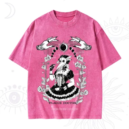 Purplehecate Plague Doctor Washed T-Shirt