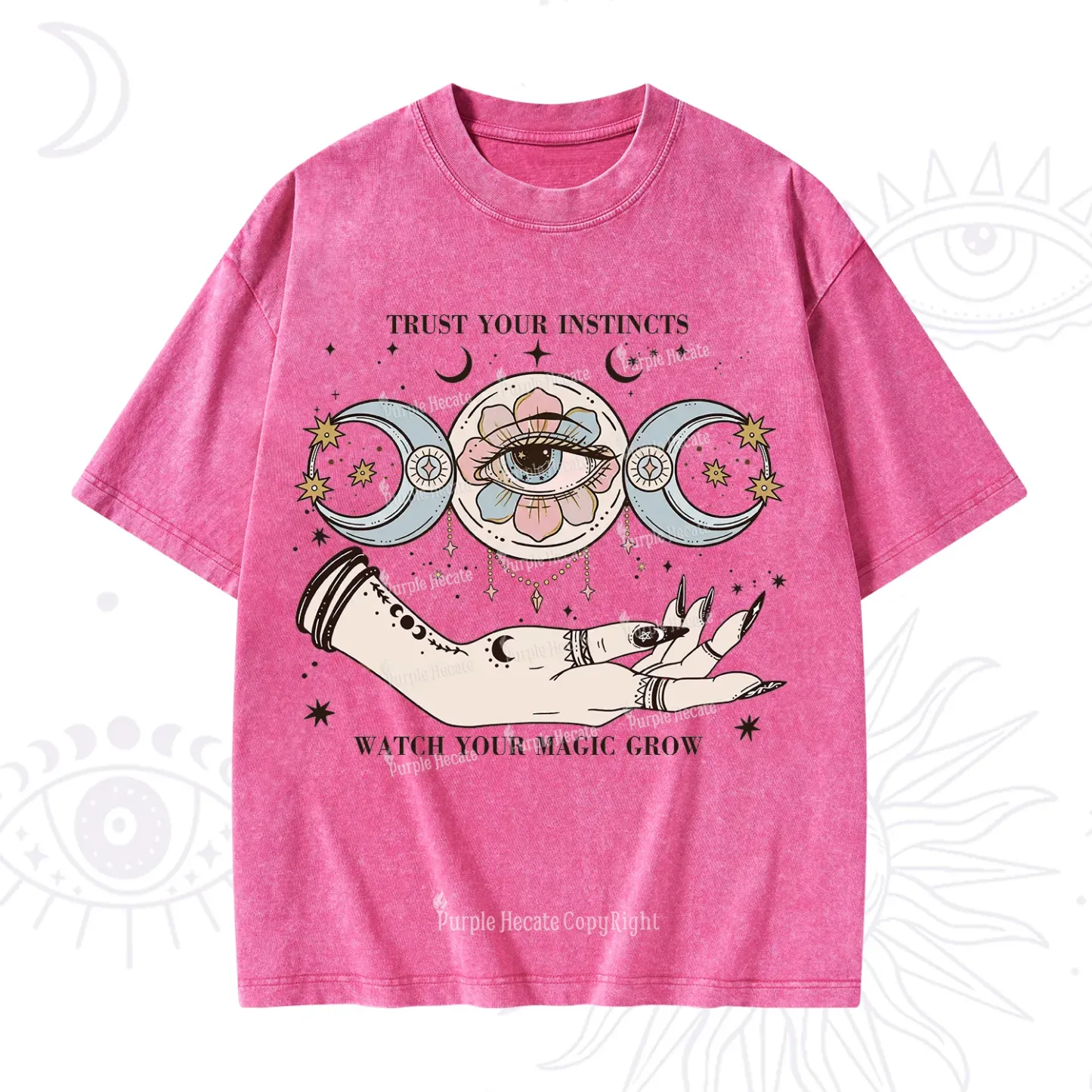 Purplehecate Trust Your Instincts Washed T-Shirt