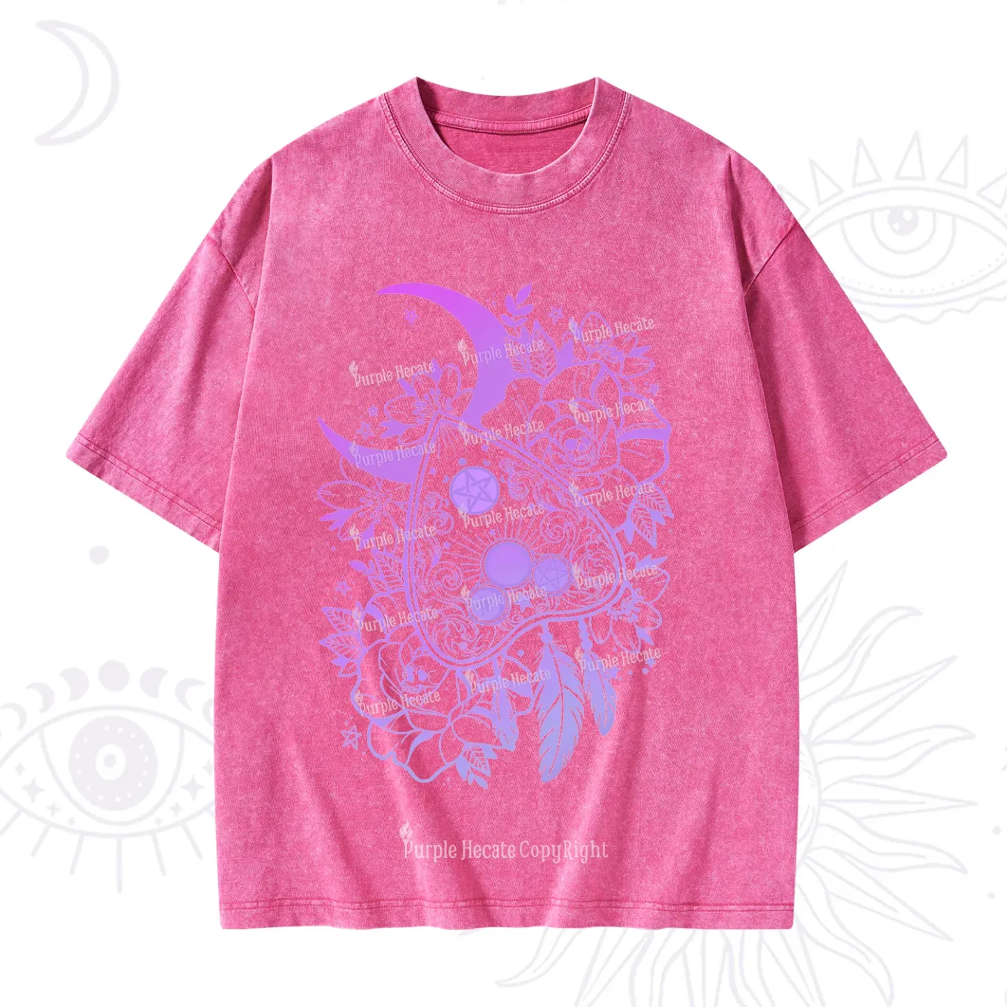 Purplehecate Neon Ouija Washed T-Shirt