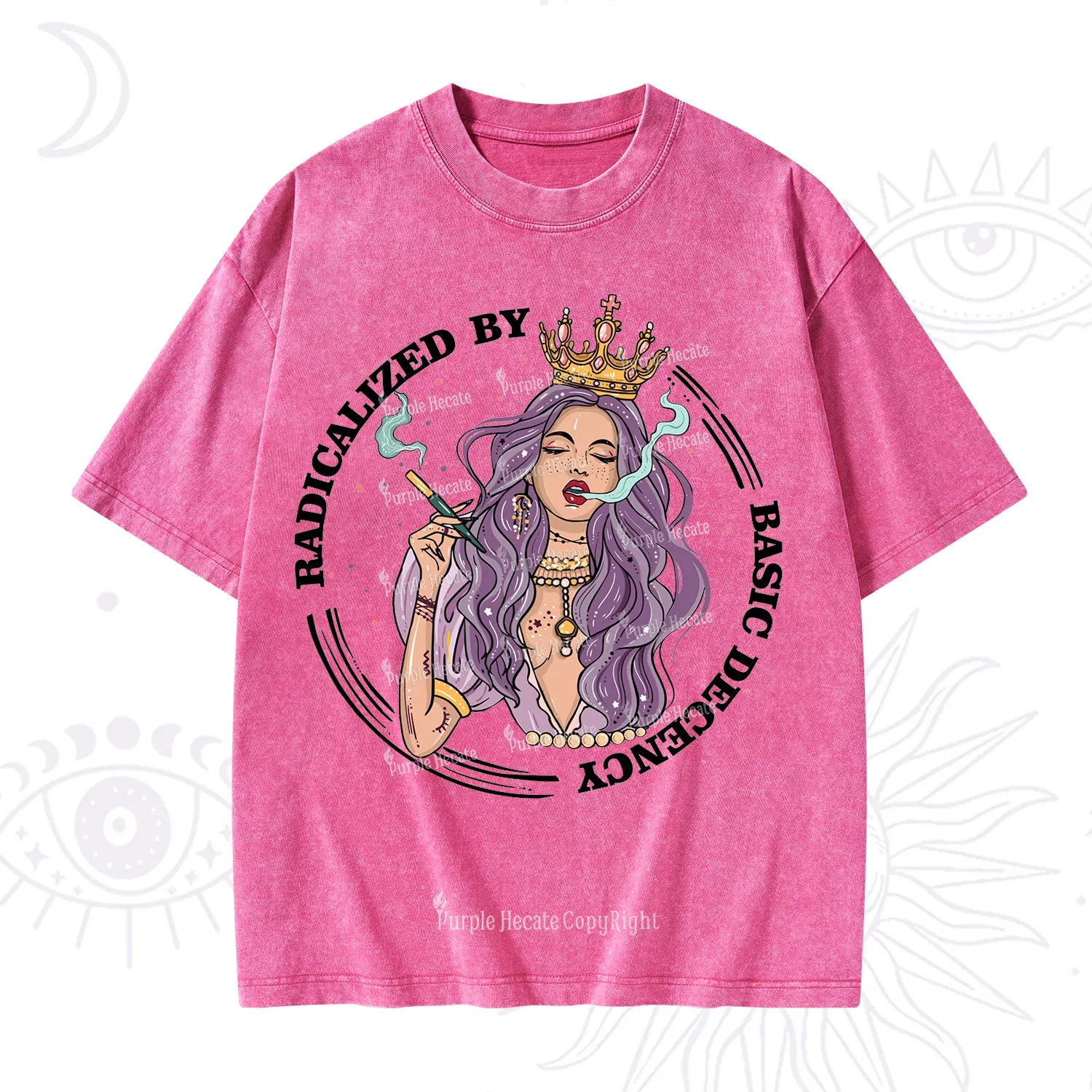 Purplehecate Radicalized By Basic Decency Washed T-Shirt