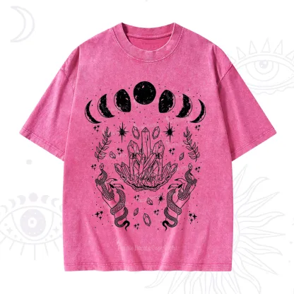 Purplehecate Serpents of the Moon Washed T-Shirt