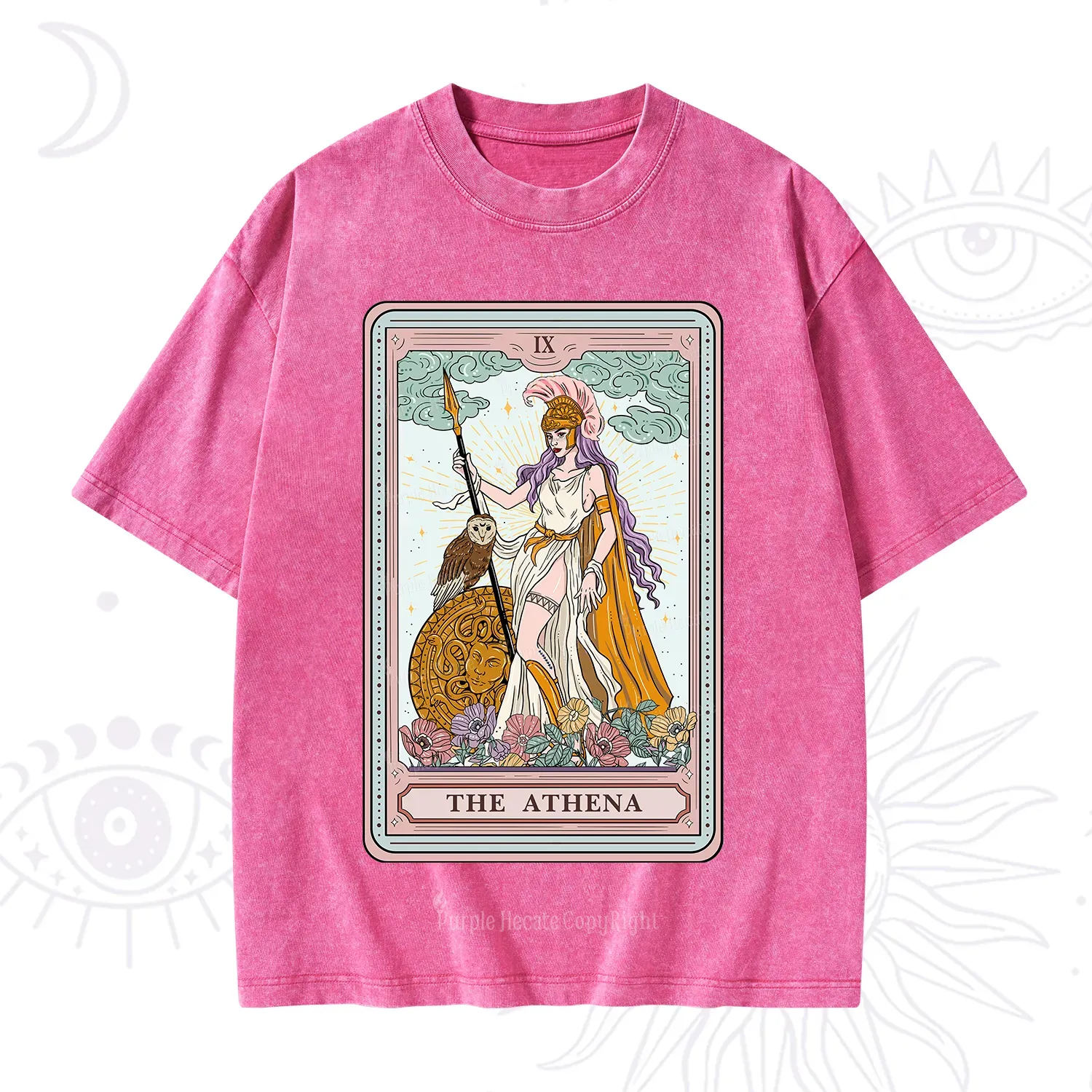 Purplehecate The Athena Tarot Washed T-Shirt