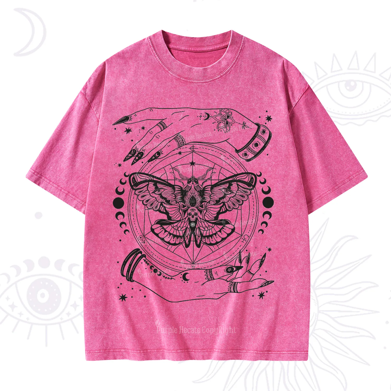 Purplehecate Alchemy Death Moth Washed T-Shirt