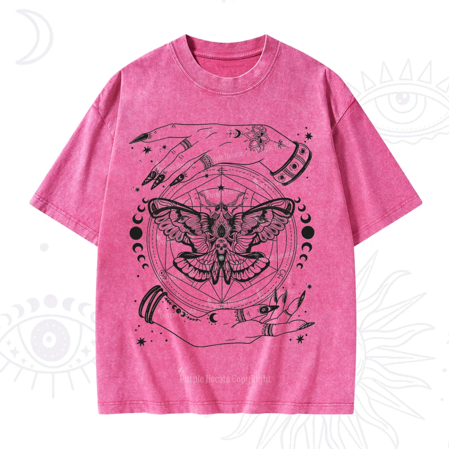 Purplehecate Alchemy Death Moth Washed T-Shirt