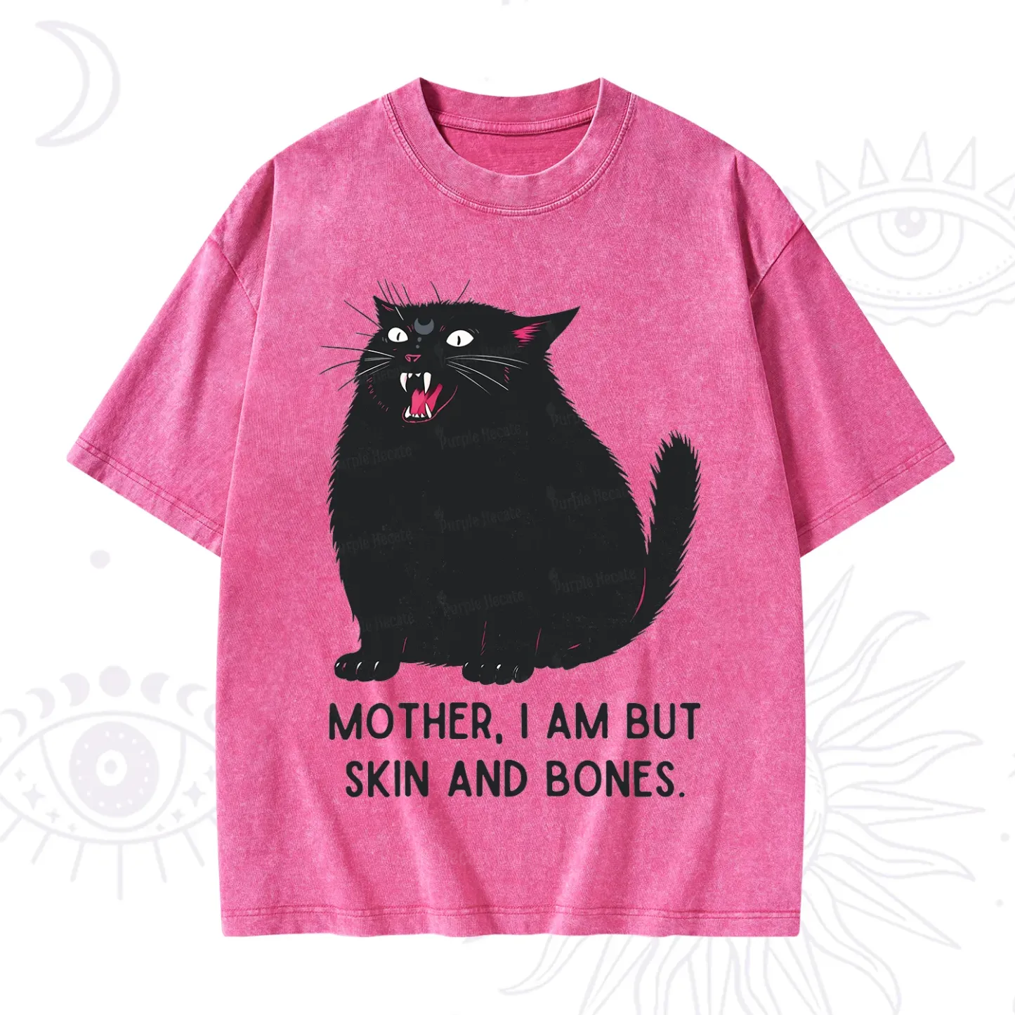 Purplehecate Mom I Am But Skin And Bones Washed T-Shirt