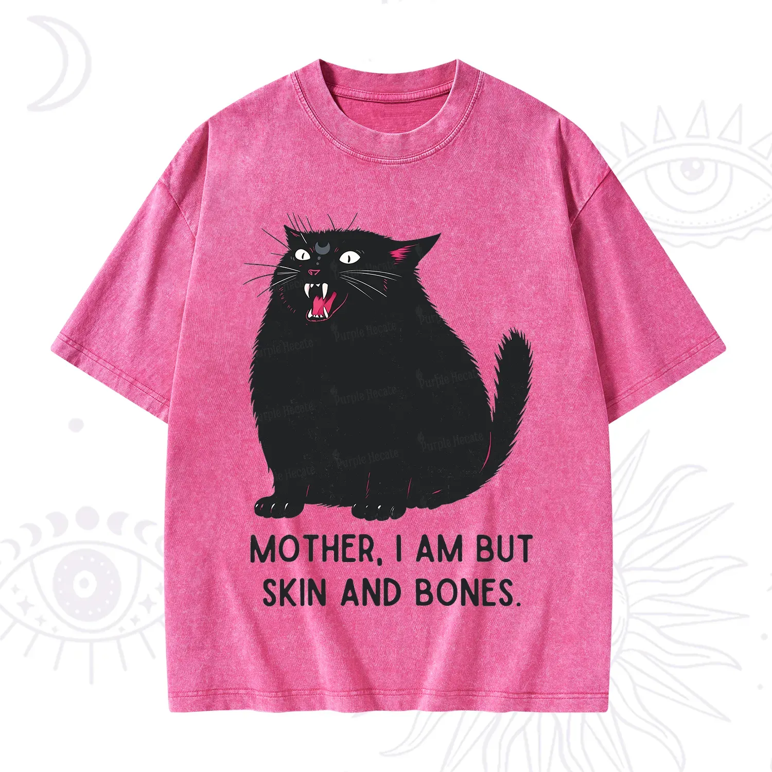 Purplehecate Mom I Am But Skin And Bones Washed T-Shirt