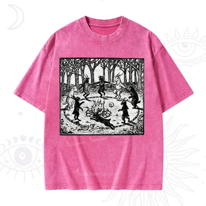 Purplehecate Woodland Rites of the Black Goat Washed T-Shirt