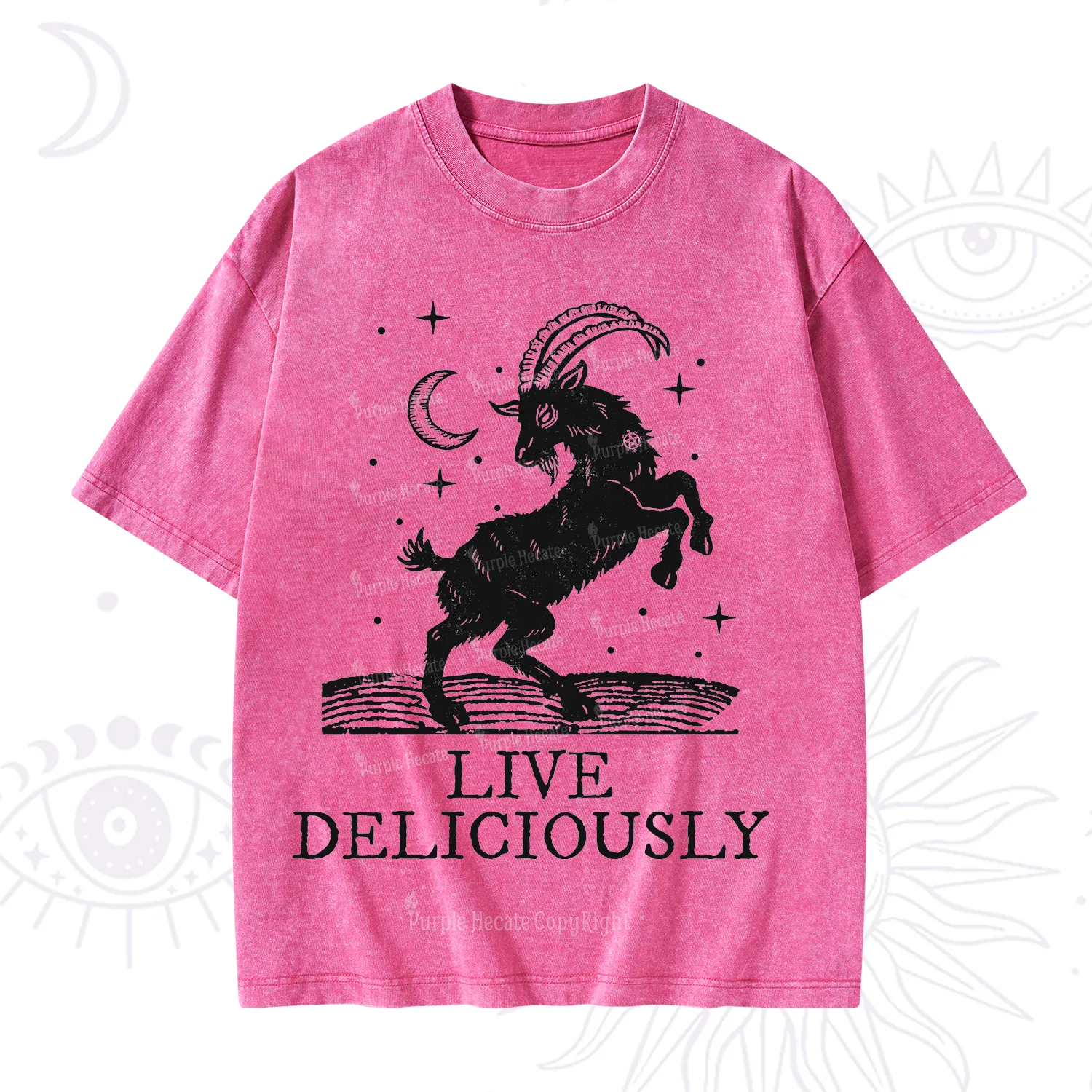 Purplehecate Live Deliciously Washed T-Shirt