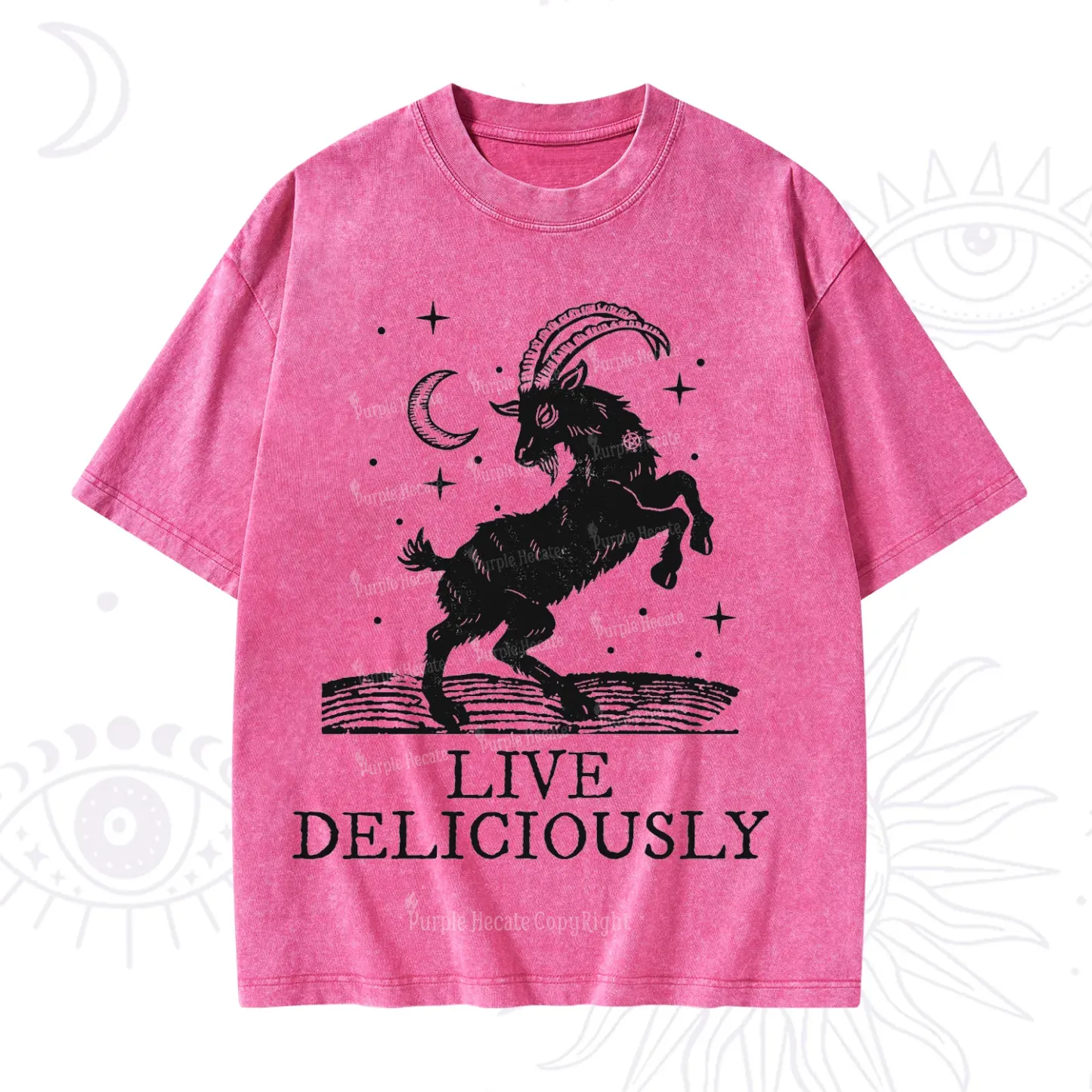 Purplehecate Live Deliciously Washed T-Shirt