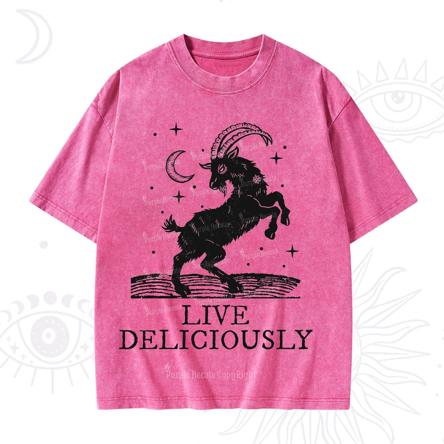 Purplehecate Live Deliciously Washed T-Shirt