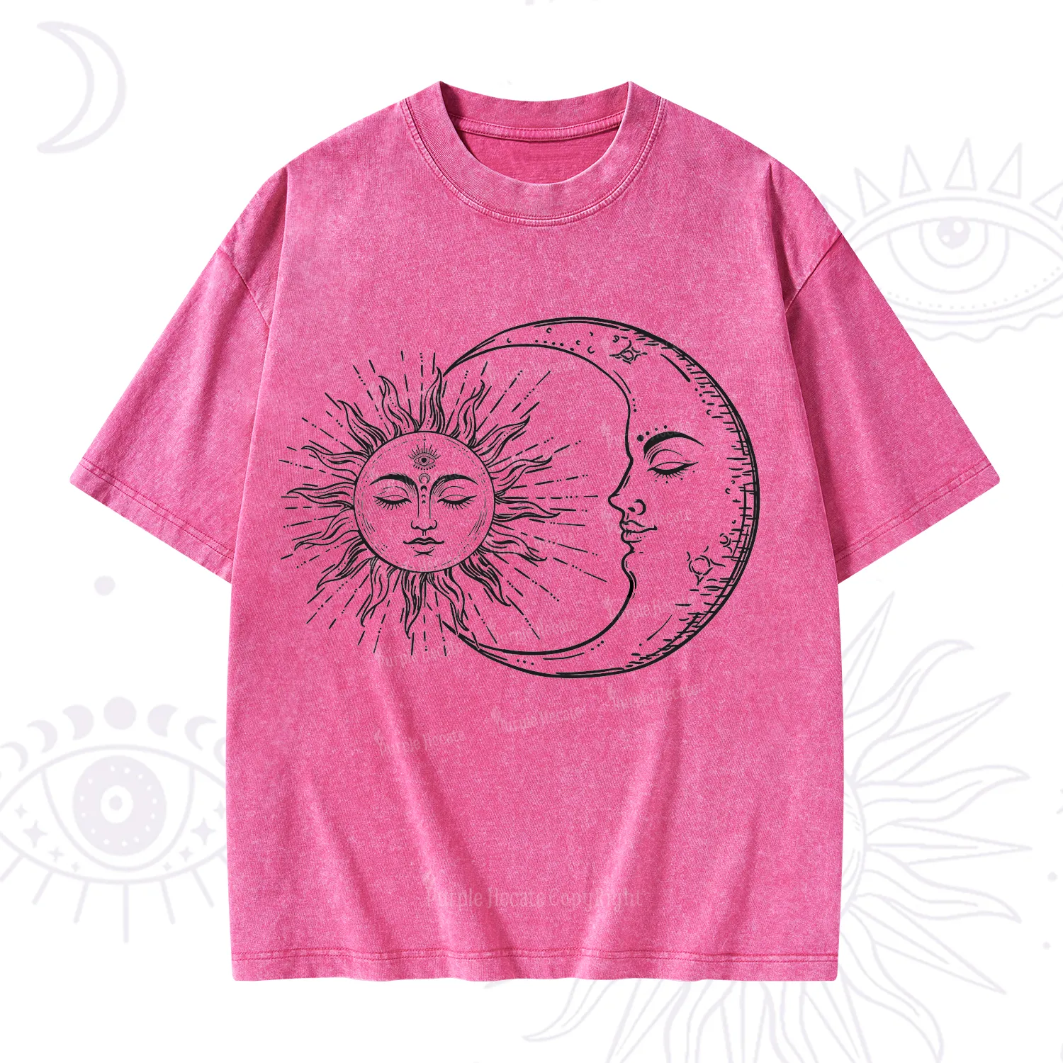 Purplehecate The Moon And The Sun Washed T-Shirt