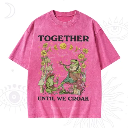 Purplehecate Together Until We Croak Frog Washed T-Shirt