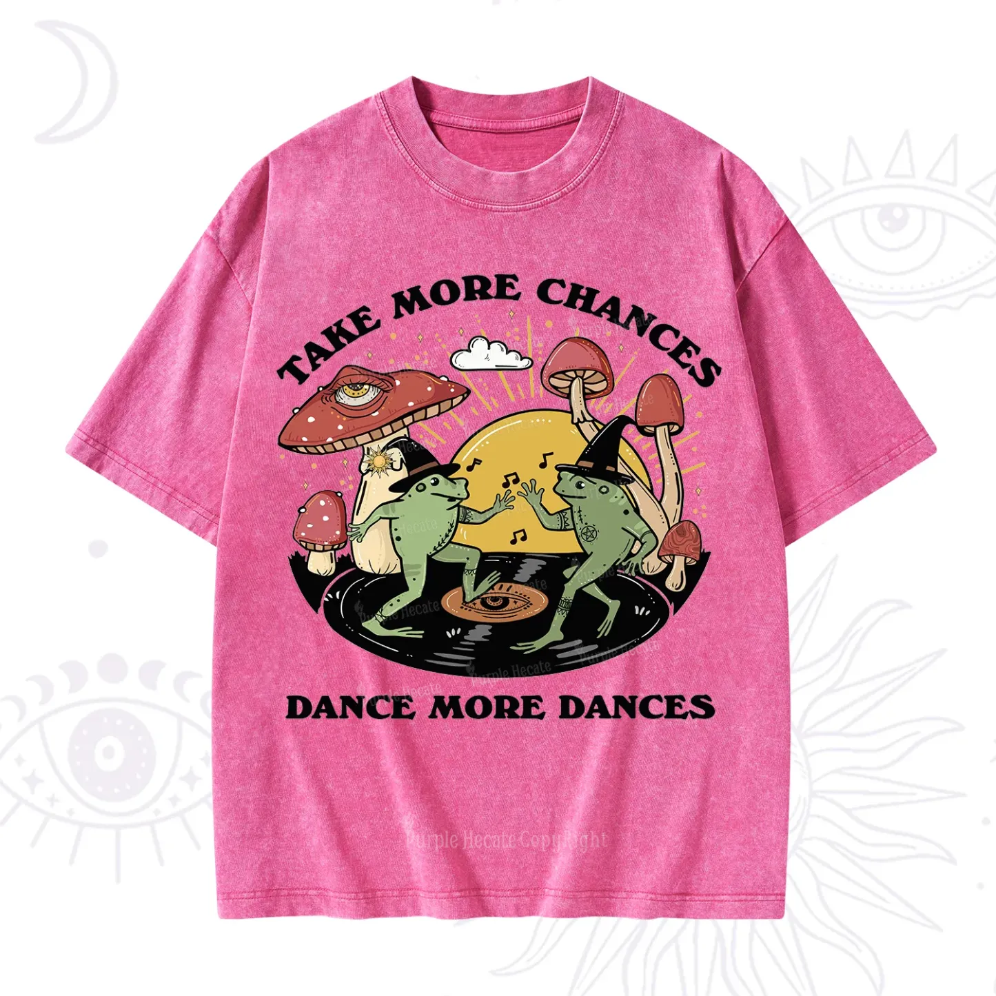 Purplehecate Dancing Frogs Washed T-Shirt