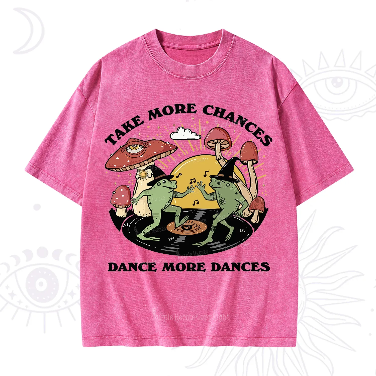 Purplehecate Dancing Frogs Washed T-Shirt