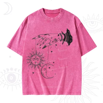 Purplehecate Witch's Sun and Moon Washed T-Shirt