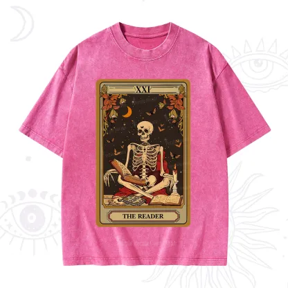Purplehecate The Reader Tarot Card Washed T-Shirt