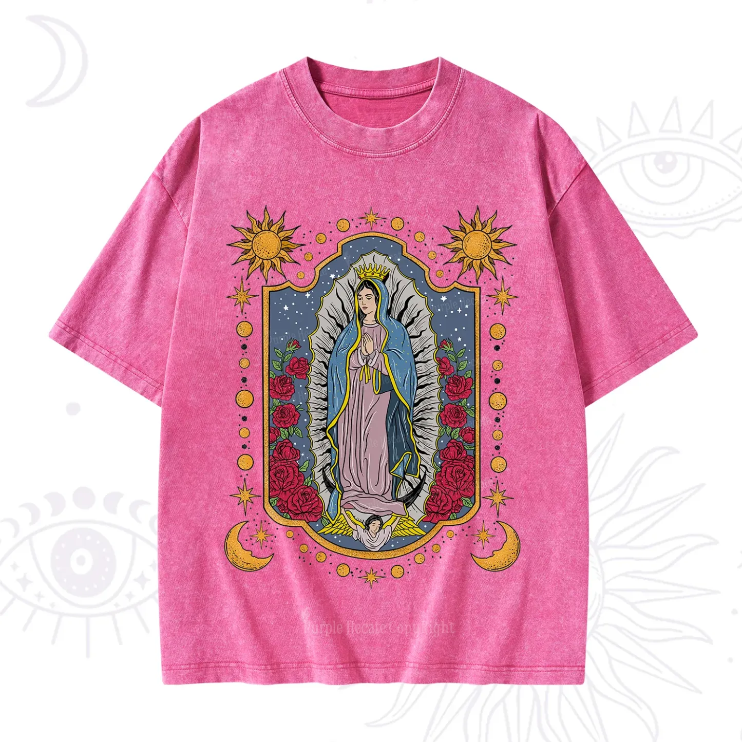 Purplehecate Our Lady of Guadalupe Washed T-Shirt