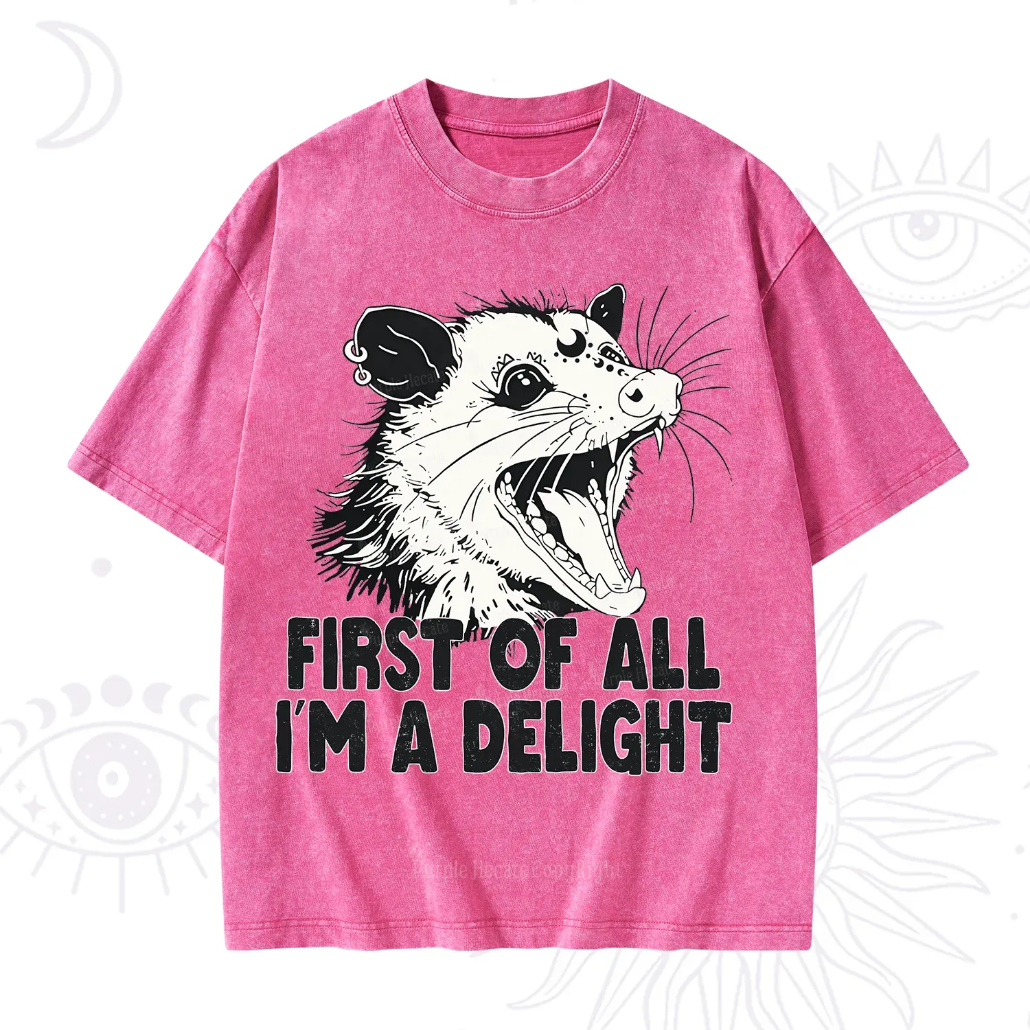 Purplehecate First Of All I'm A Delight Washed T-Shirt