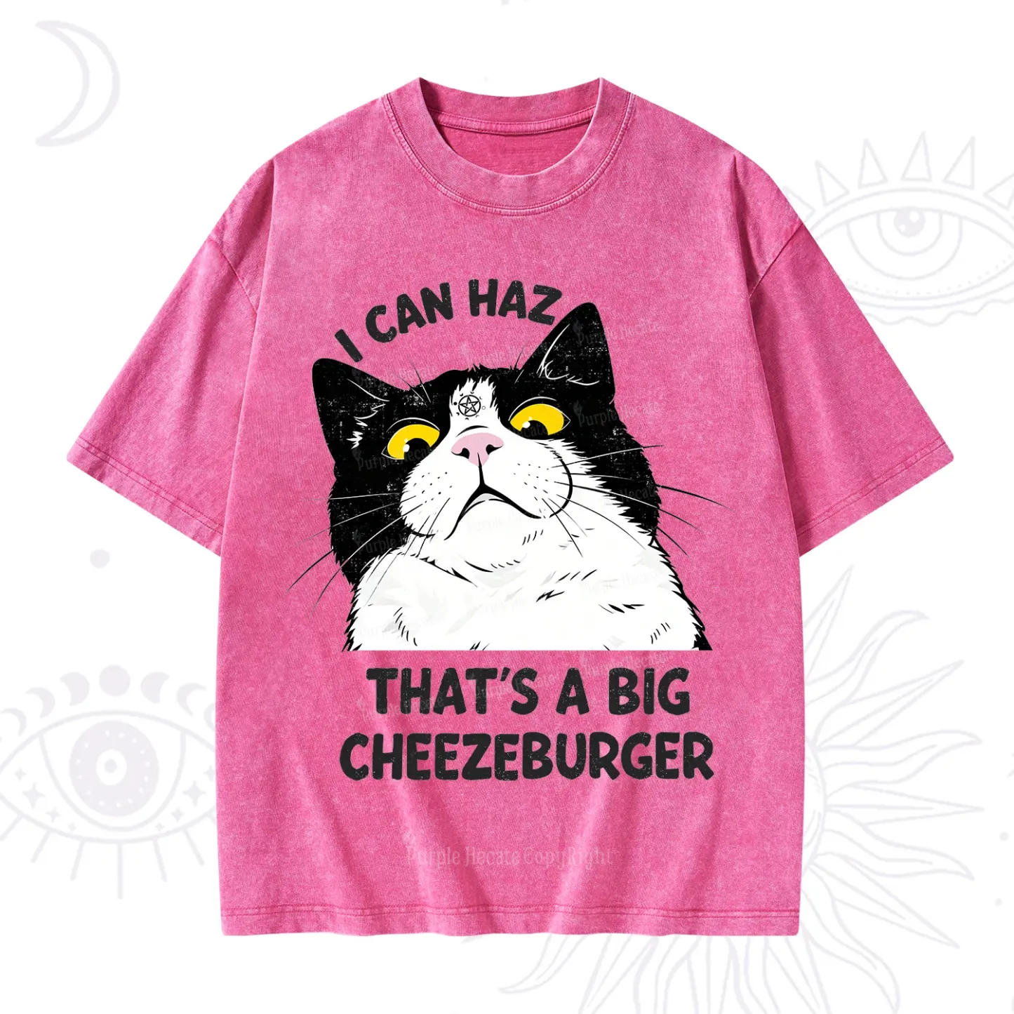 Purplehecate I Can Haz That's A Big Cheezeburger Washed T-Shirt