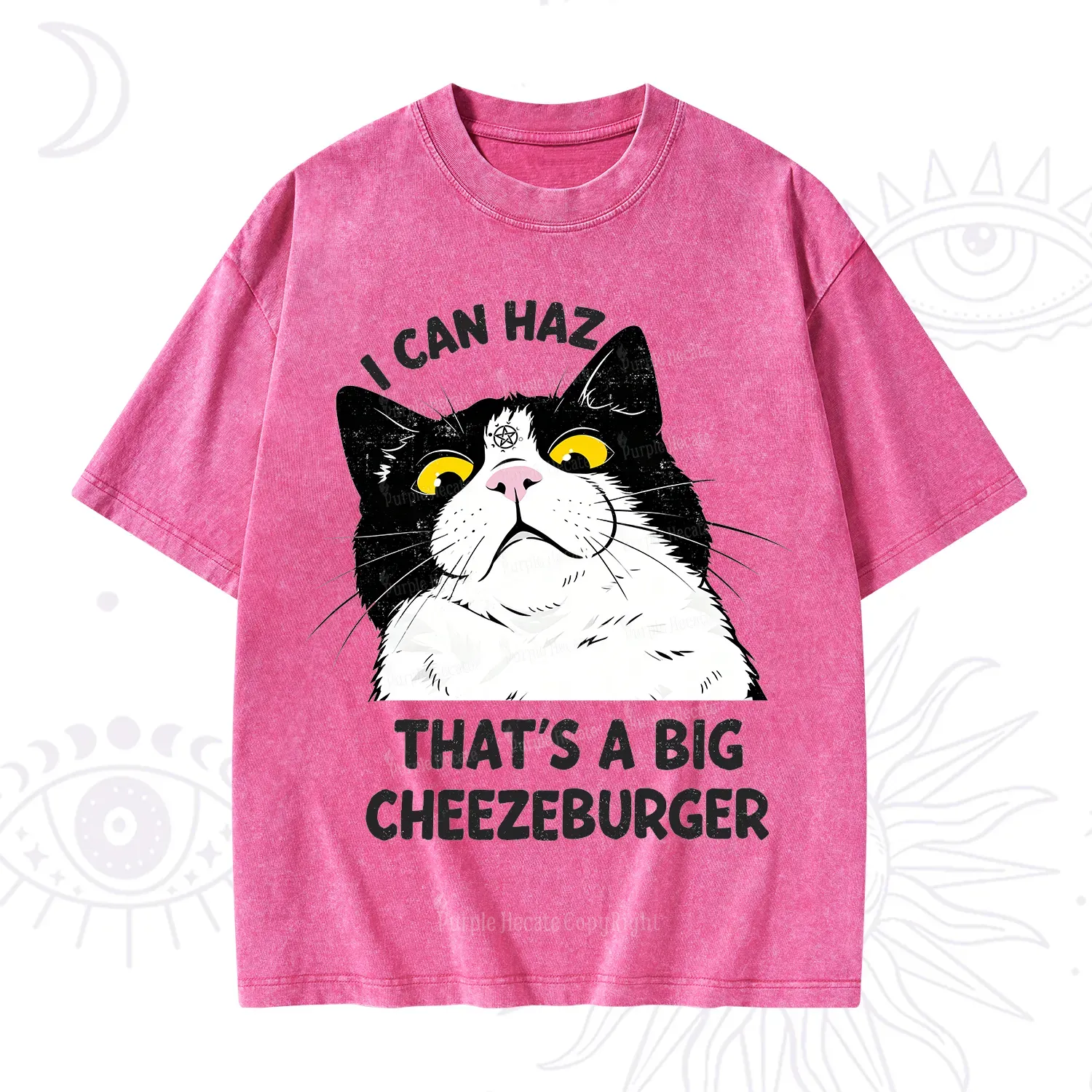 Purplehecate I Can Haz That's A Big Cheezeburger Washed T-Shirt
